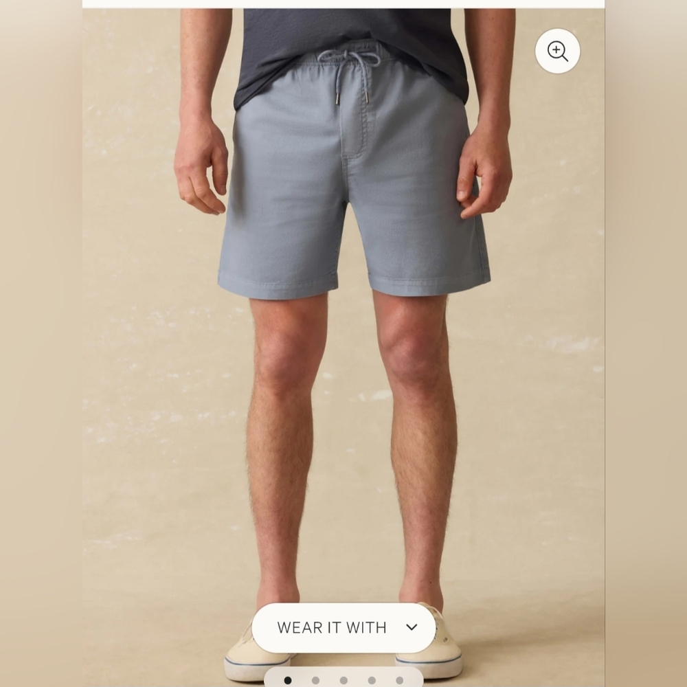 Faherty Essential Drawstring Short - Flintstone